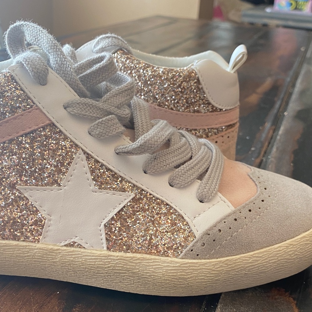 Mi.iM Glittery Pink and White Women's Sneakers - Picture 3 of 16